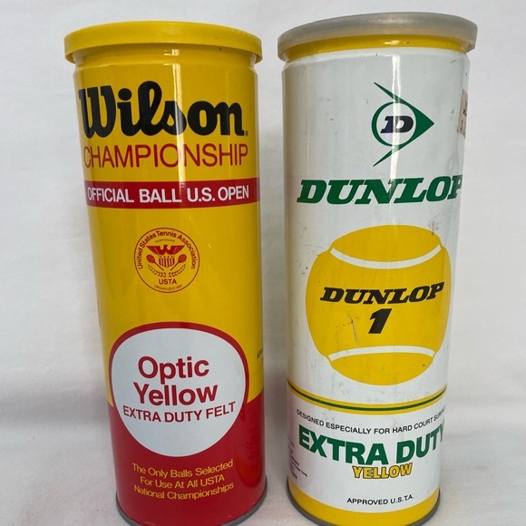 Other Vintage Tennis Ball Cans Dunlop And Wilson Poshmark